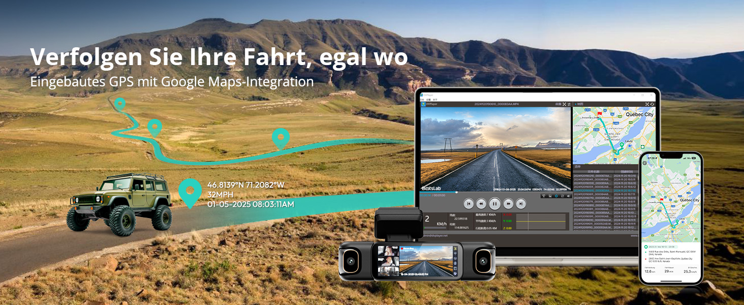 BOTSLAB 4-Kanal-Dashcam mit 560 Grad Rundumsicht – Detail 13