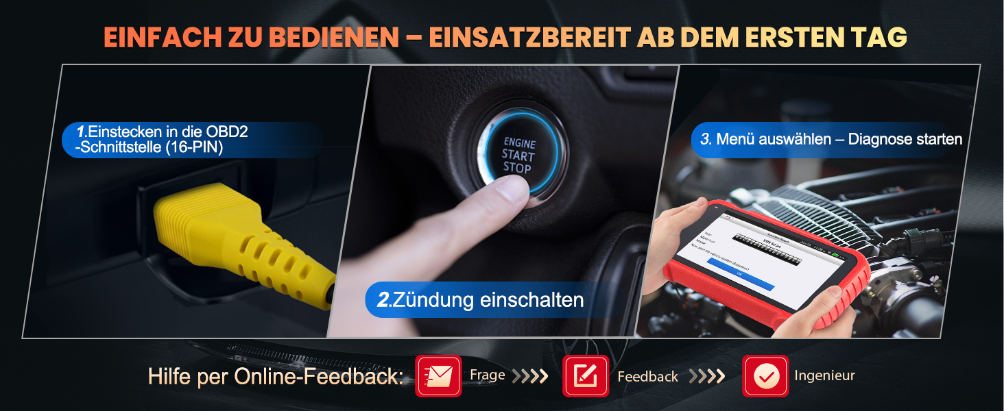LAUNCH CRP123E V3.0 OBD2-Diagnosegerät mit 5-Zoll-Display und OBD2-Anschlusskabel. – Detail 18