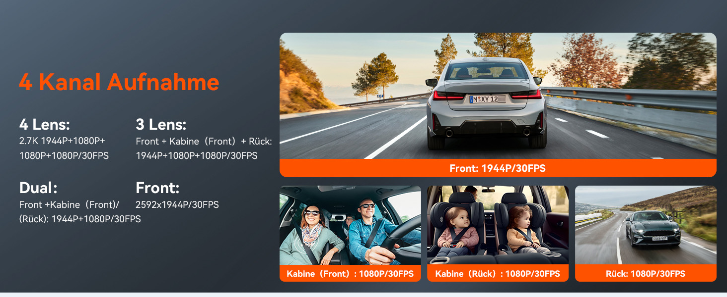 VANTRUE N5 Dashcam mit vier Kanälen – Detail 3