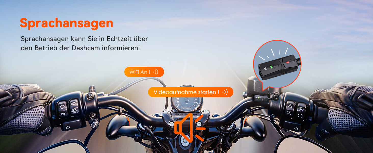VANTRUE F1 Motorrad-Dashcam 4K wasserdicht – Detail 4
