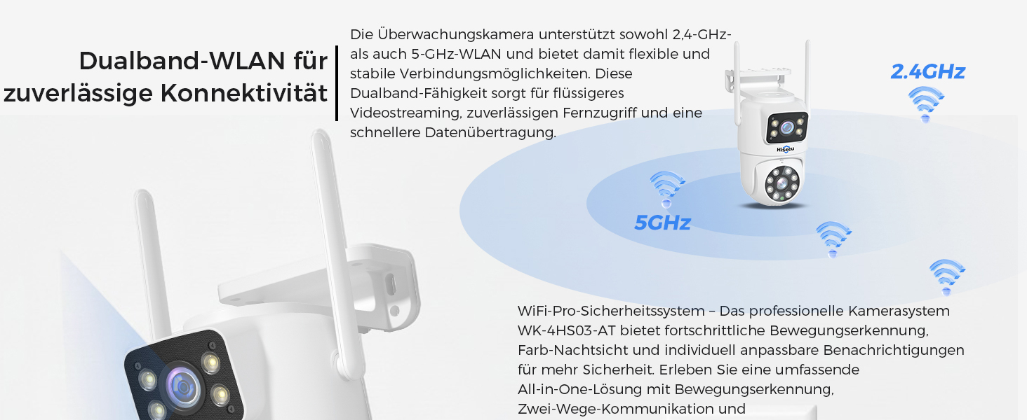 Hiseeu 3MP WLAN-Überwachungsset mit Dual-Objektiv-Kameras – Detail 4