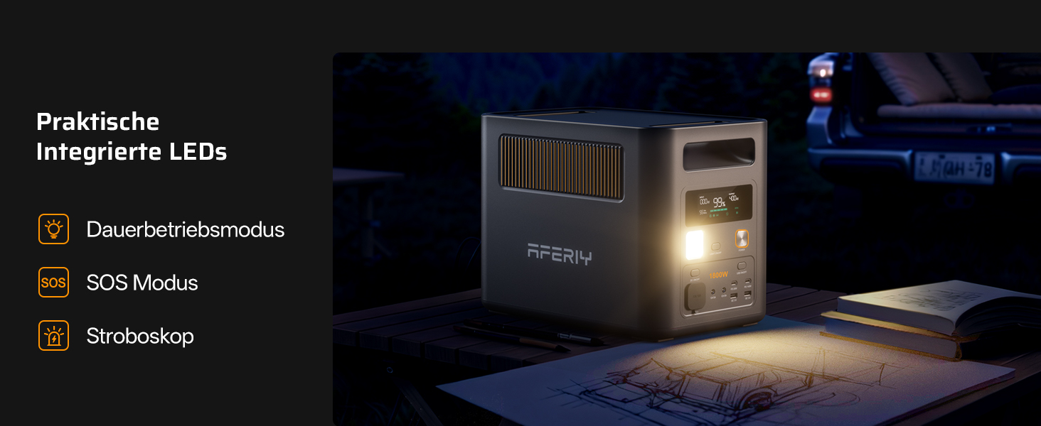 AFERIY P180 Pro Powerstation mit 1024 Wattstunden, erweiterbar auf 5120 Wattstunden – Detail 10