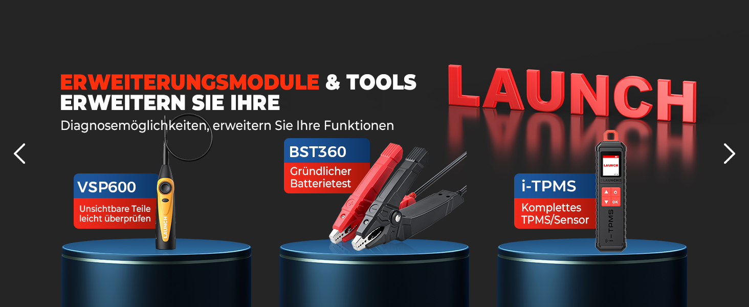 LAUNCH X431 CRP919X BT Diagnosetablet mit 7-Zoll-Display und DBSCar-VII-Bluetooth-Stecker. – Detail 10