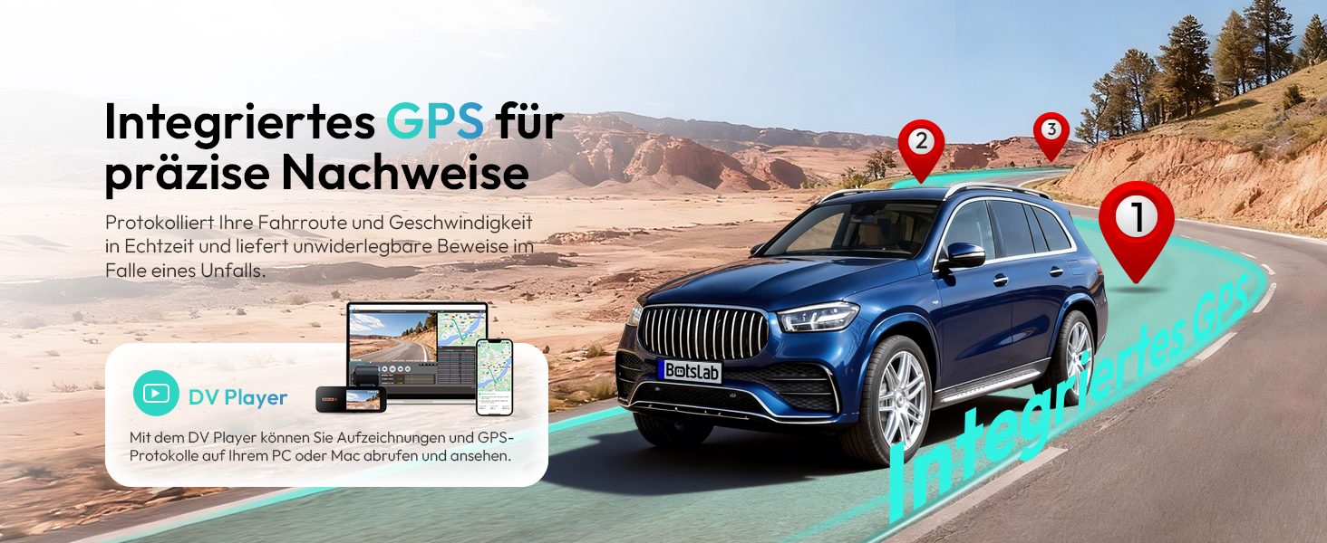 BOTSLAB G980H Dashcam 4K vorne und 2K hinten – Detail 11