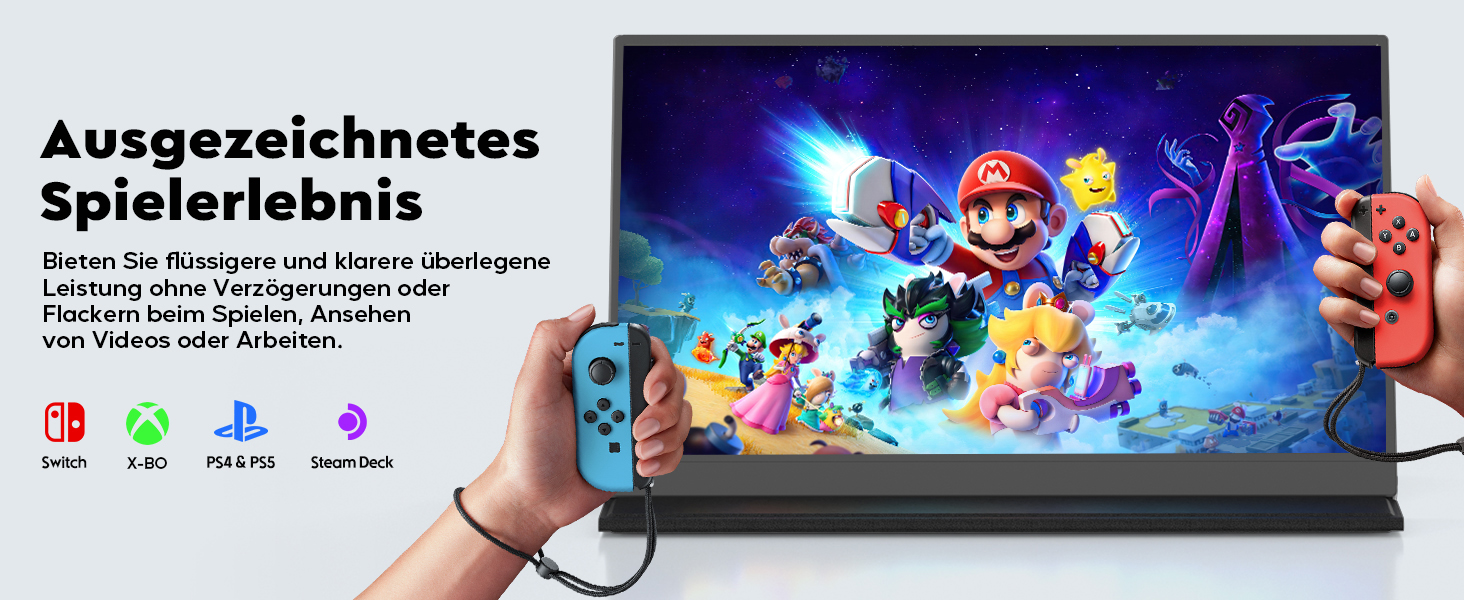 HONGO tragbarer 4K-Monitor mit 17,3 Zoll Display und magnetischer Schutzhülle als Aufsteller – Detail 14