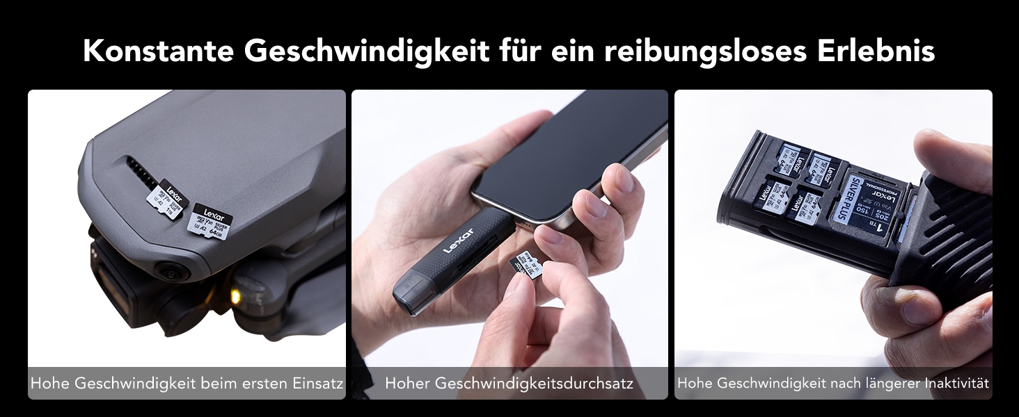 Lexar Silver Plus microSDXC Speicherkarte mit 256 GB in Silber – Detail 12