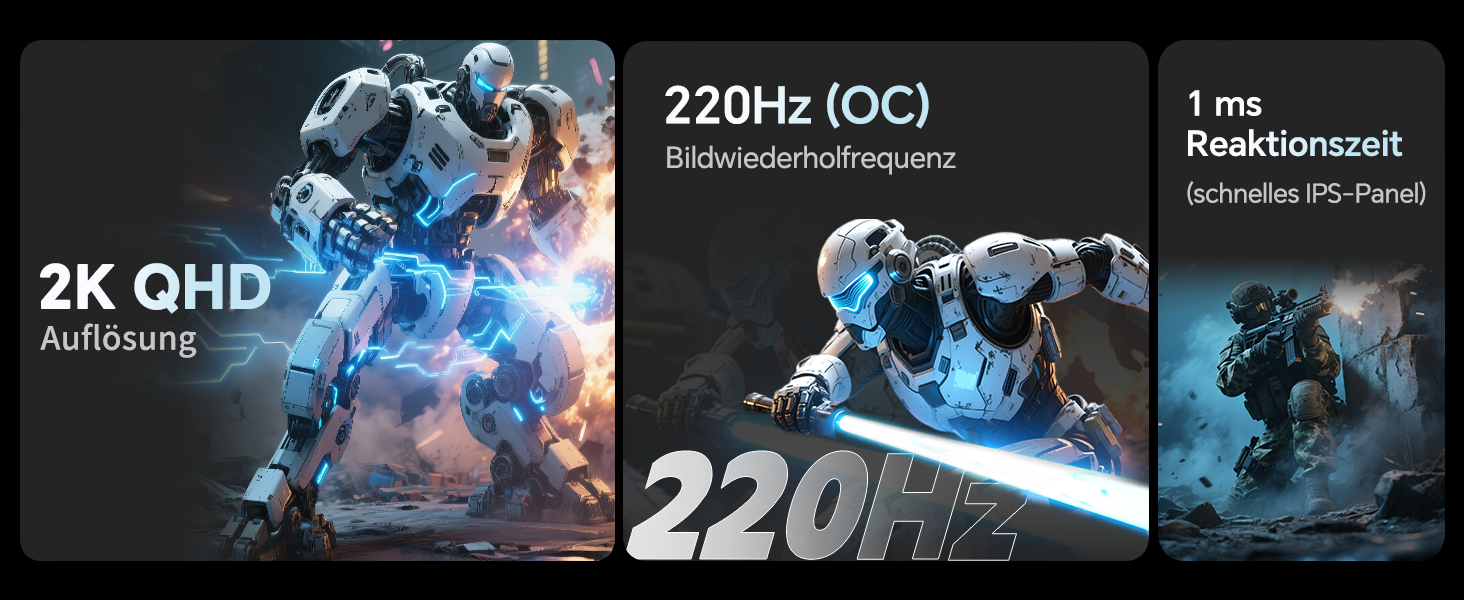 KTC H27T6: weisser 27-Zoll-Gaming-Monitor auf höhenverstellbarem Standfuss, Frontansicht. – Detail 3