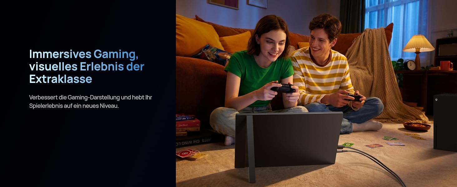 ARZOPA Z1FC tragbarer Monitor mit 16,1 Zoll Display und ausgeklapptem Standfuss – Detail 15