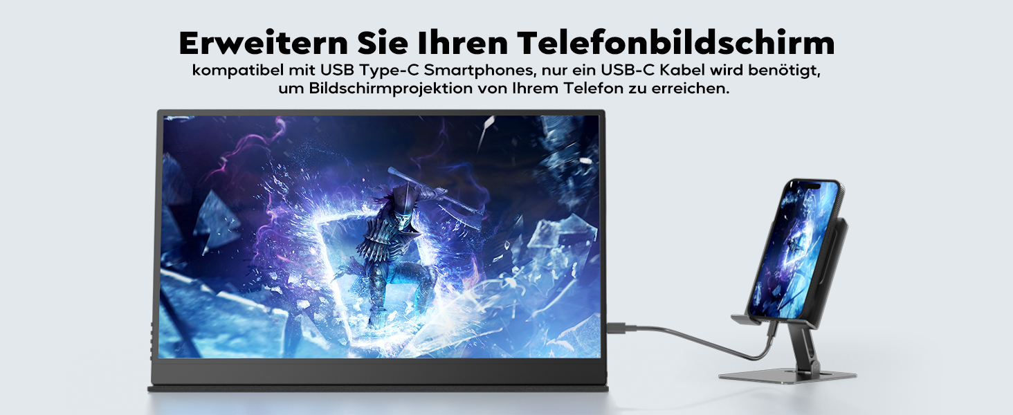 HONGO tragbarer 4K-Monitor mit 17,3 Zoll Display und magnetischer Schutzhülle als Aufsteller – Detail 15
