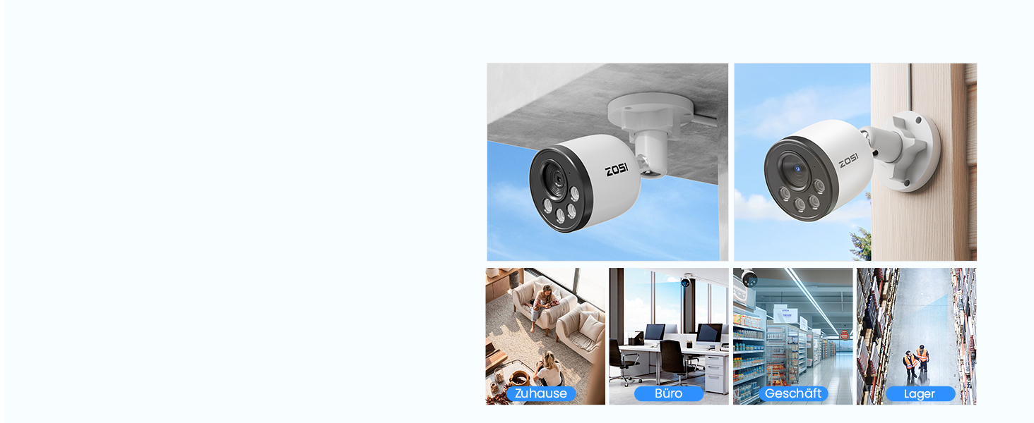 ZOSI C180 PoE Überwachungsset mit 8-Kanal-Netzwerkrekorder und vier Aussenkameras mit 8 Megapixel – Detail 16