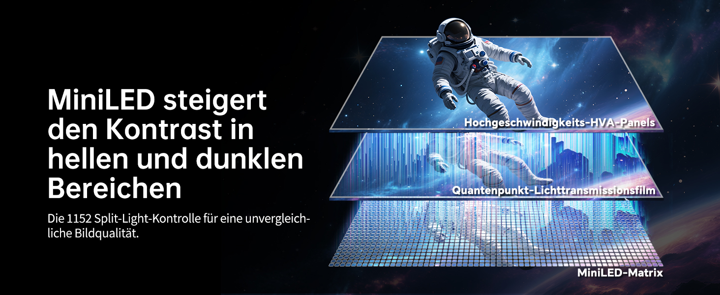 KTC M27T6 27-Zoll-Mini-LED-Monitor in Weiss mit QHD-Display und weissem Standfuss – Detail 3