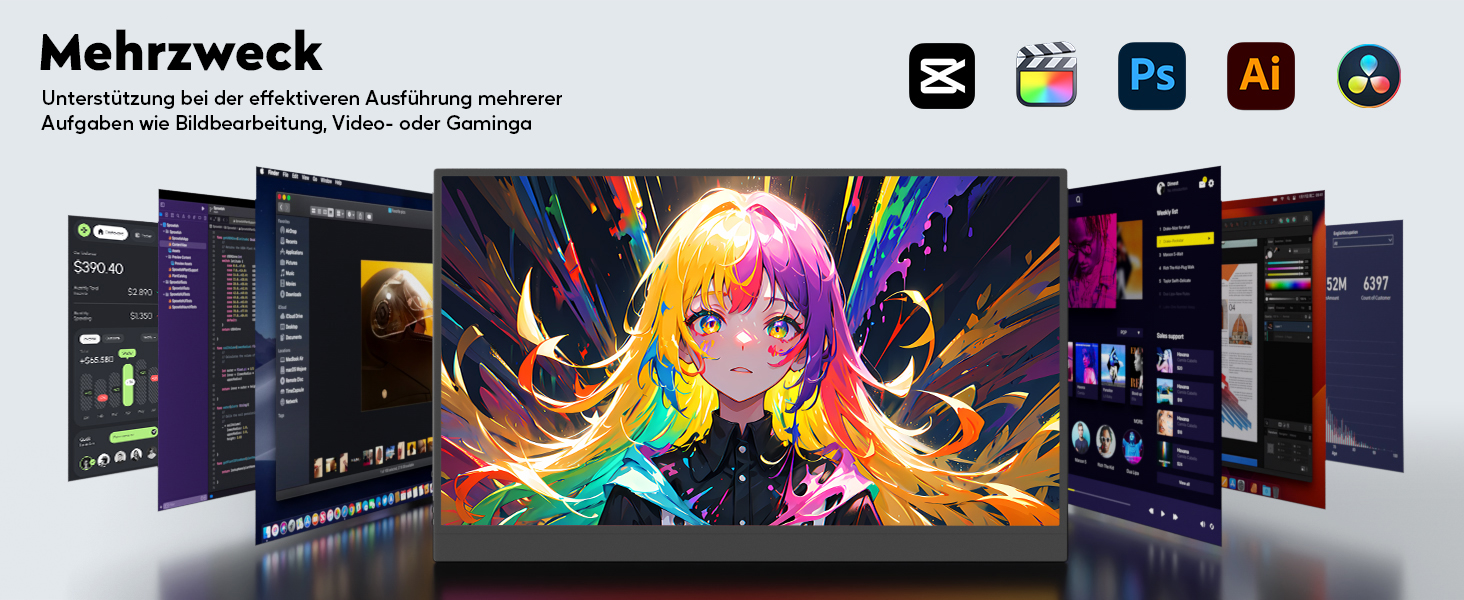 HONGO tragbarer 4K-Monitor mit 17,3 Zoll Display und magnetischer Schutzhülle als Aufsteller – Detail 16