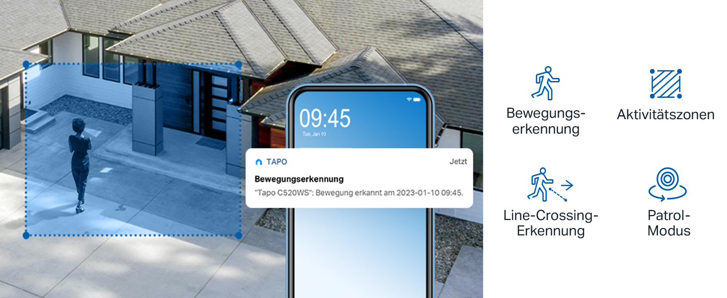 Tapo C520WS Überwachungskamera für aussen mit schwenkbarem Kopf und zwei Antennen – Detail 9