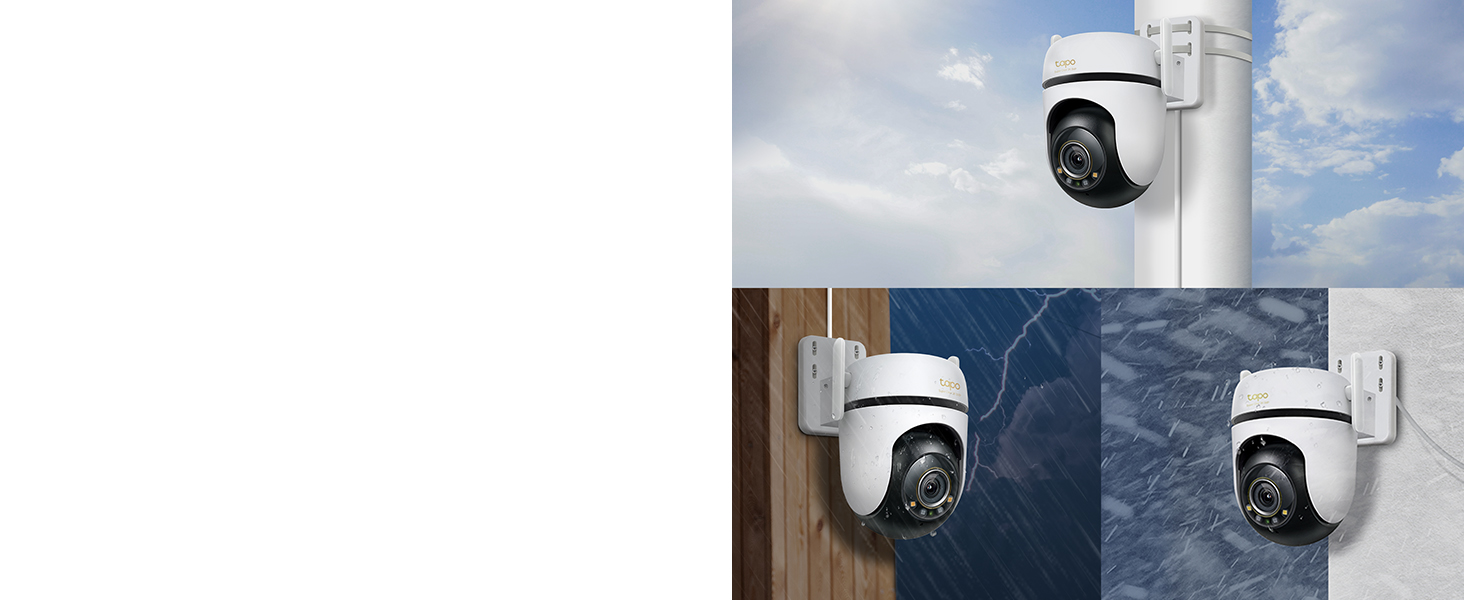 TP-Link Tapo C530WS Schwenk-Neige-Aussenkamera in Weiss mit zwei Antennen und Scheinwerfern – Detail 9
