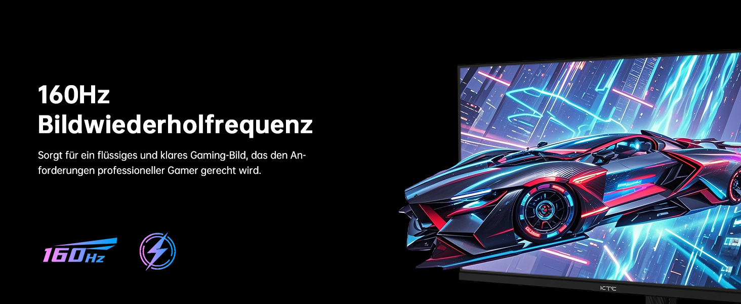 KTC U27T6 27-Zoll-4K-Monitor mit schmalem Rahmen auf Standfuss, Rückseite in Kohlefaseroptik – Detail 4