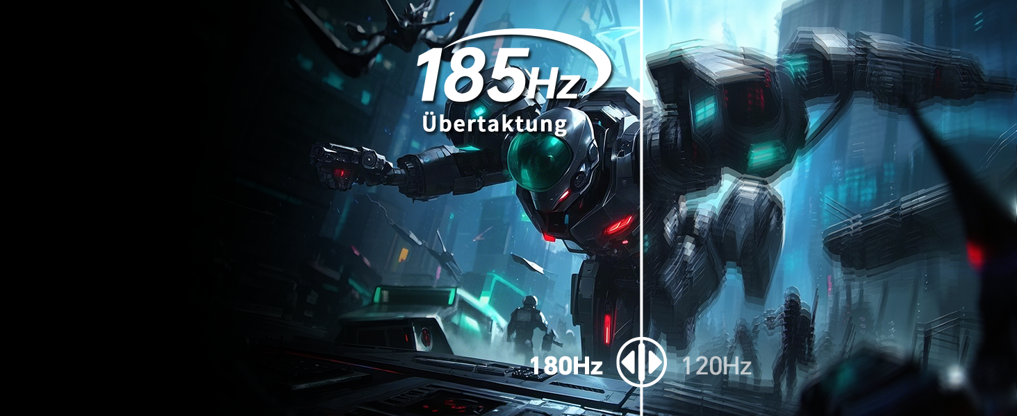 KTC 24-Zoll-Gaming-Monitor in Schwarz mit QHD-Display auf höhenverstellbarem Pivot-Standfuss – Detail 4