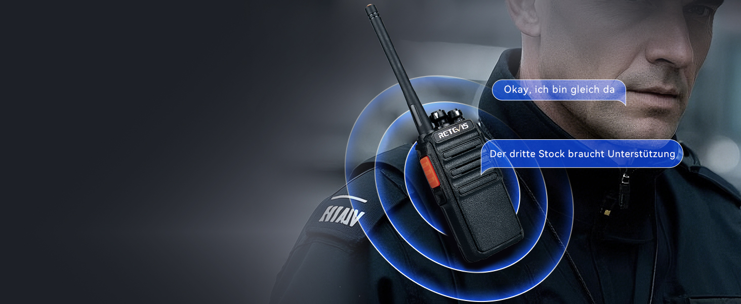 Retevis RT24 Plus Funkgeräte-Set mit zehn Geräten, Headsets und Ladeschalen – Detail 8