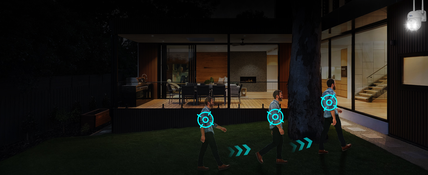 Hiseeu 5MP WLAN-Überwachungsset mit PTZ-Kameras und NVR – Detail 7