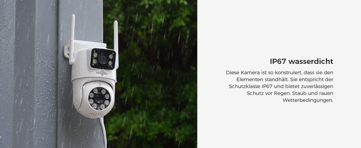 Hiseeu 3MP WLAN-Überwachungsset mit Dual-Objektiv-Kameras – Detail 7