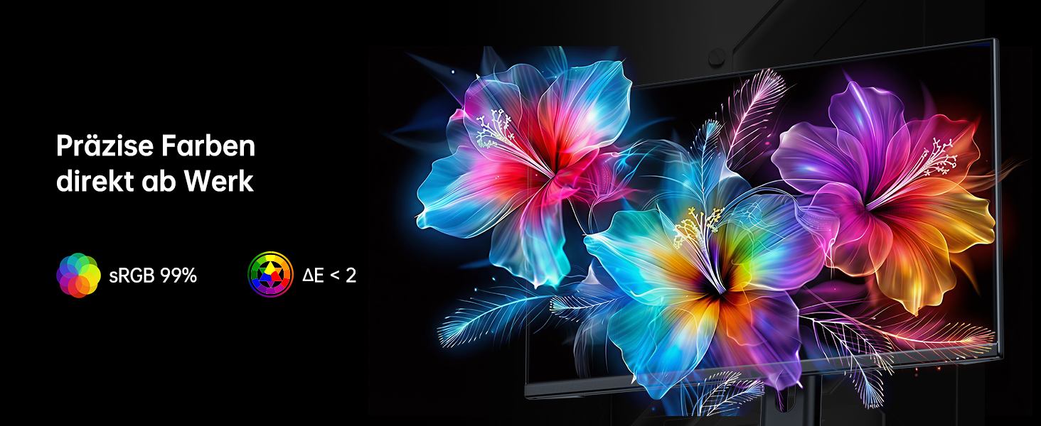 KTC H27T7P 27-Zoll-Gaming-Monitor in Schwarz mit schmalrandigem QHD-Display auf Standfuss – Detail 6