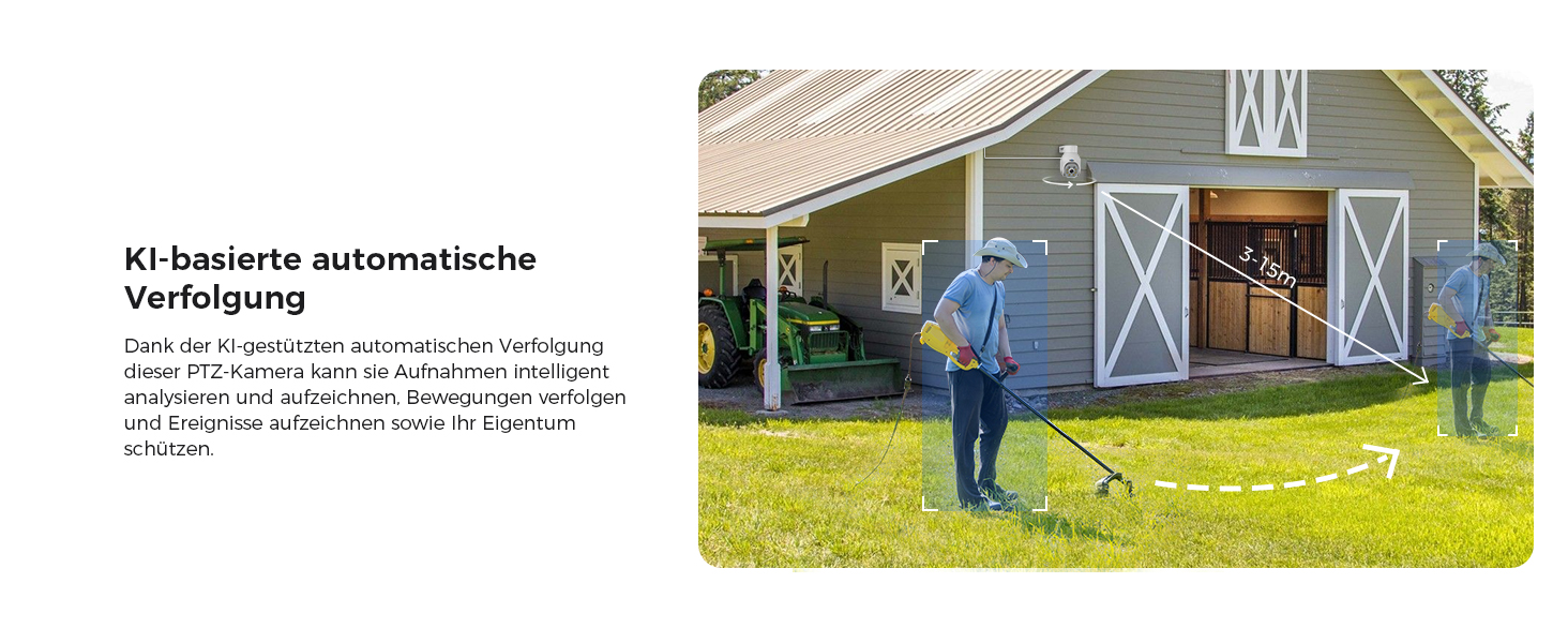 Hiseeu WLAN-Überwachungsset mit vier schwenkbaren 5-MP-PTZ-Kameras und 10-Zoll-Monitor – Detail 8