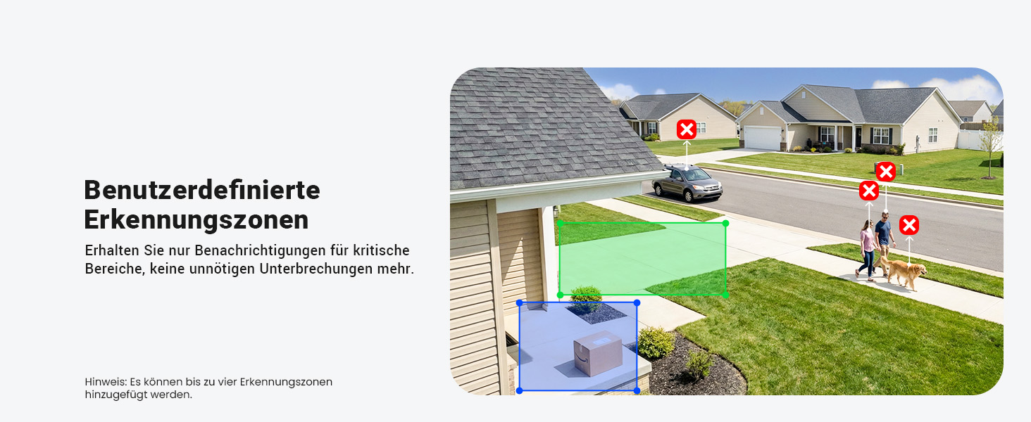 ANSQUE Solar-Akkukamera-Set mit vier schwenkbaren 2K-Kameras und Basisstation – Detail 22