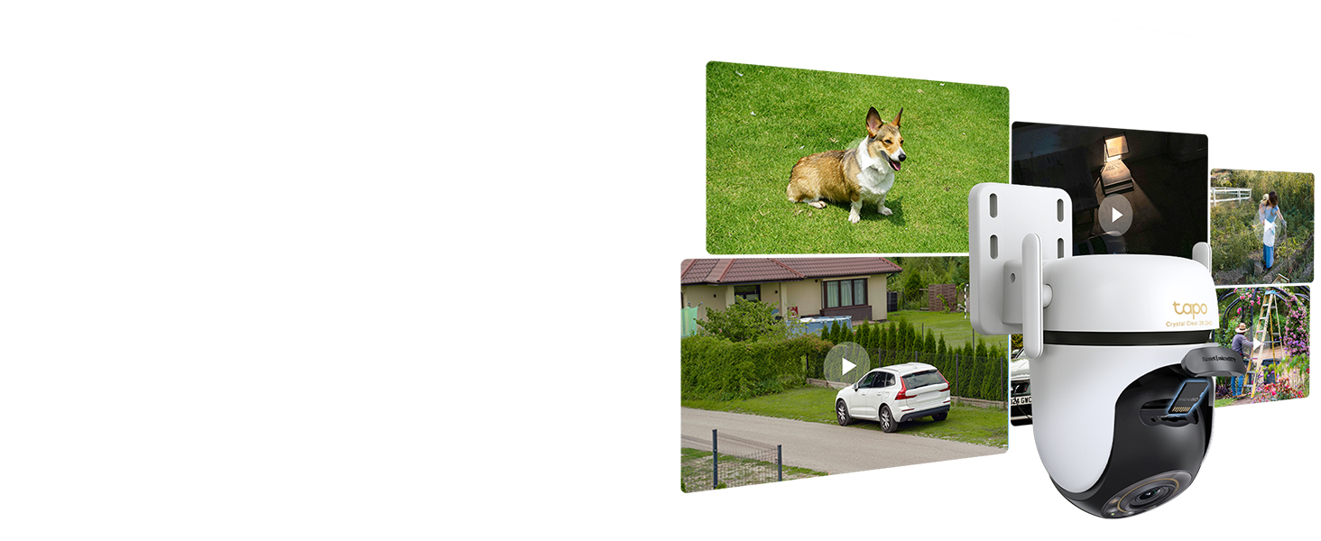 TP-Link Tapo C530WS Schwenk-Neige-Aussenkamera in Weiss mit zwei Antennen und Scheinwerfern – Detail 11