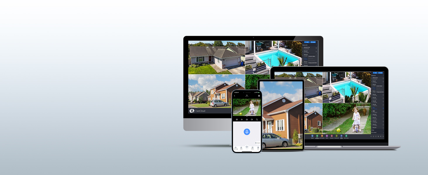 Hiseeu 5MP WLAN-Überwachungsset mit PTZ-Kameras und NVR – Detail 9