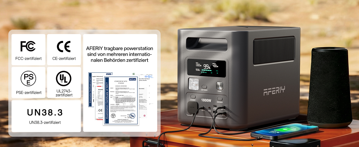 AFERIY P180 Powerstation mit 1024 Wattstunden LiFePO4-Akku und 1800 Watt Dauerleistung – Detail 16