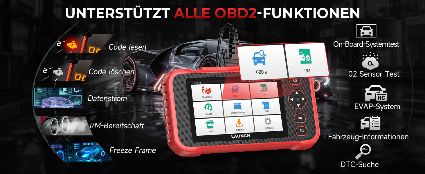 LAUNCH CRP129i V2.0 Diagnosegerät mit 5-Zoll-Touchscreen und OBD2-Kabel – Detail 16