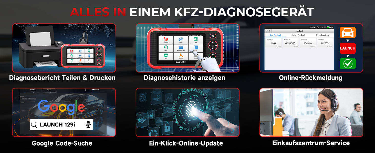 LAUNCH CRP129i V2.0 Diagnosegerät mit 5-Zoll-Touchscreen und OBD2-Kabel – Detail 17