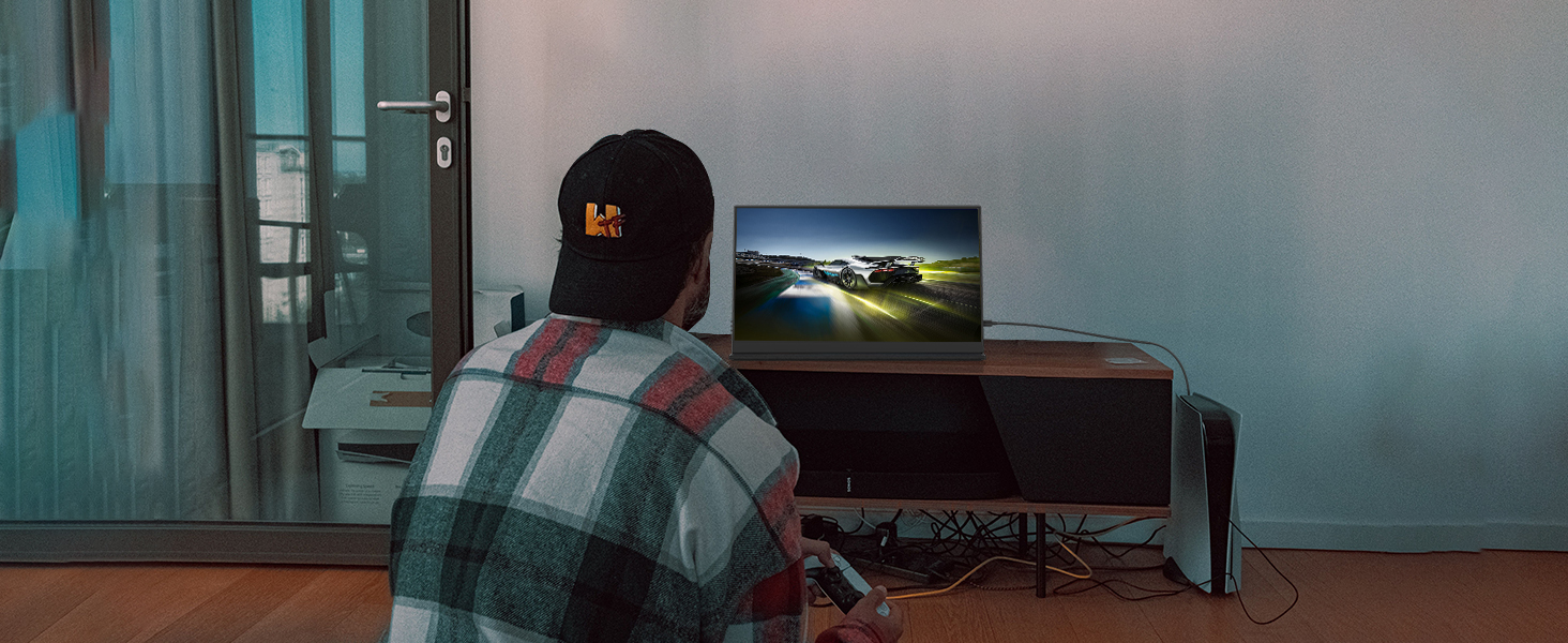 HONGO tragbarer 4K-Monitor mit 17,3 Zoll Display und magnetischer Schutzhülle als Aufsteller – Detail 21
