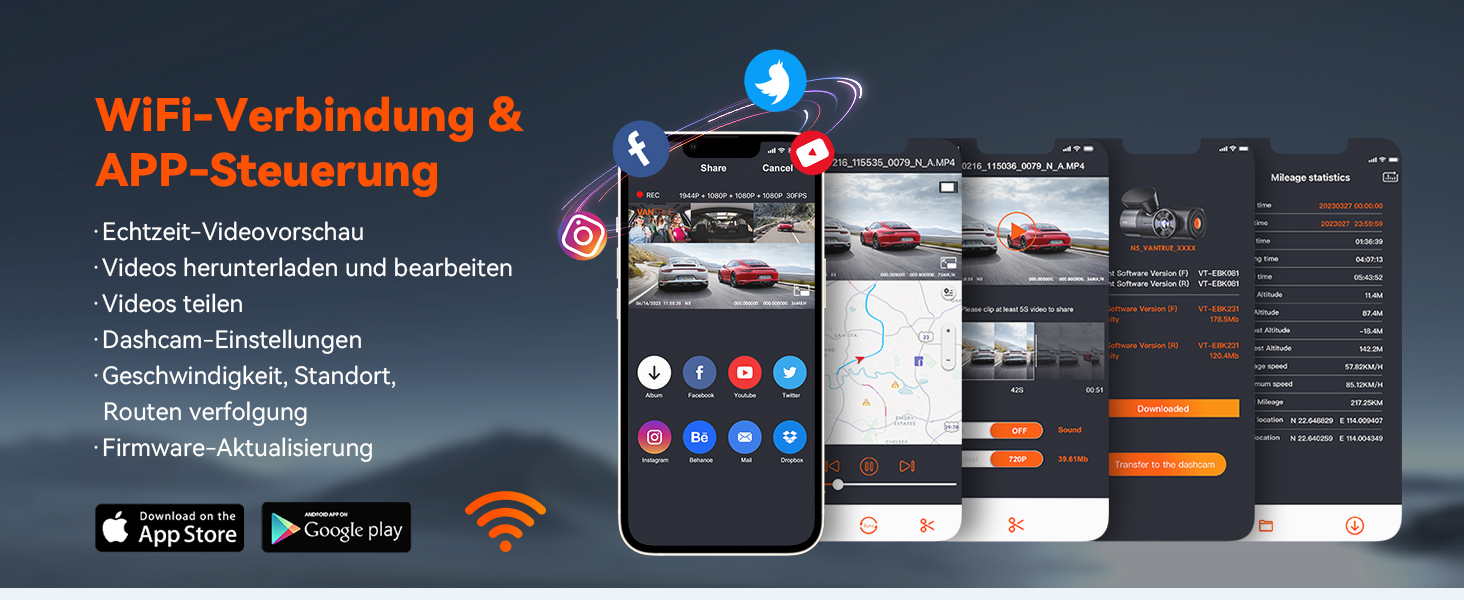 VANTRUE N5 Dashcam mit vier Kanälen – Detail 11