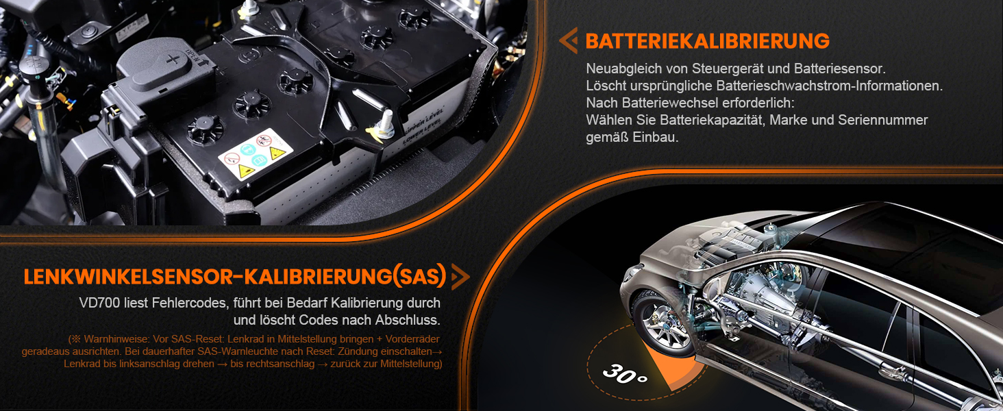 ANCEL VD700Pro Diagnosegerät mit Anzeige und OBD2-Stecker – Detail 10