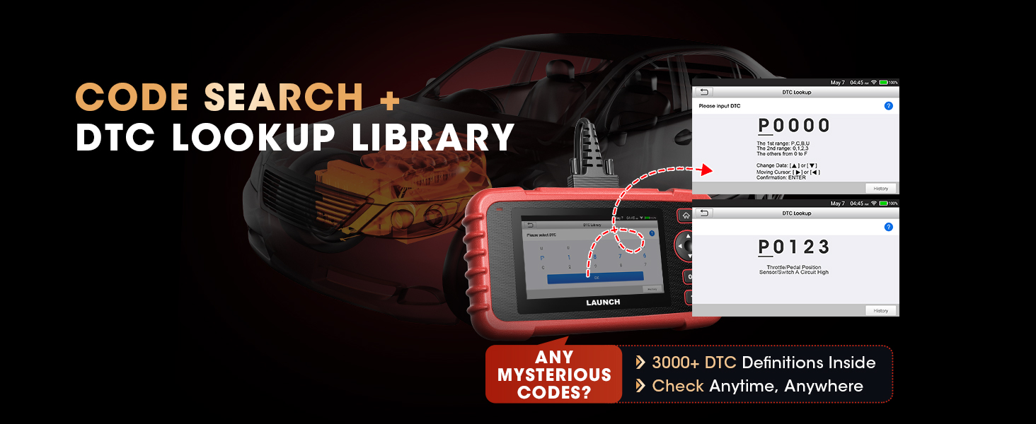 LAUNCH CRP129X V3.0 OBD2-Diagnosegerät mit 5-Zoll-Touchscreen und OBD-Anschlusskabel – Detail 19