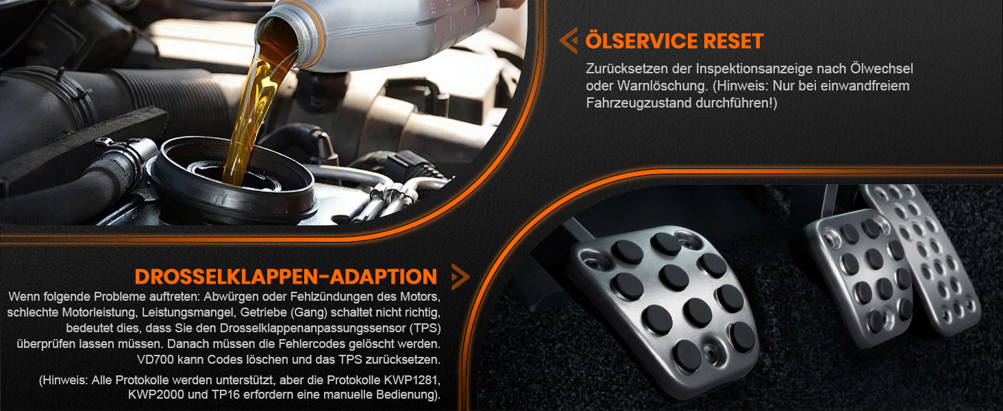 ANCEL VD700Pro Diagnosegerät mit Anzeige und OBD2-Stecker – Detail 11
