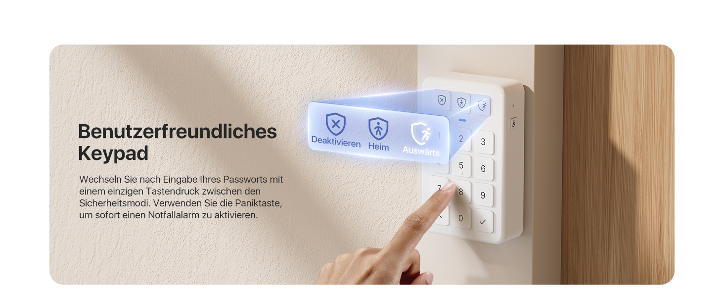 X-Sense AS12 Alarmanlage-Set mit Basisstation, Bedienfeld, Sensoren und Bewegungsmeldern – Detail 13