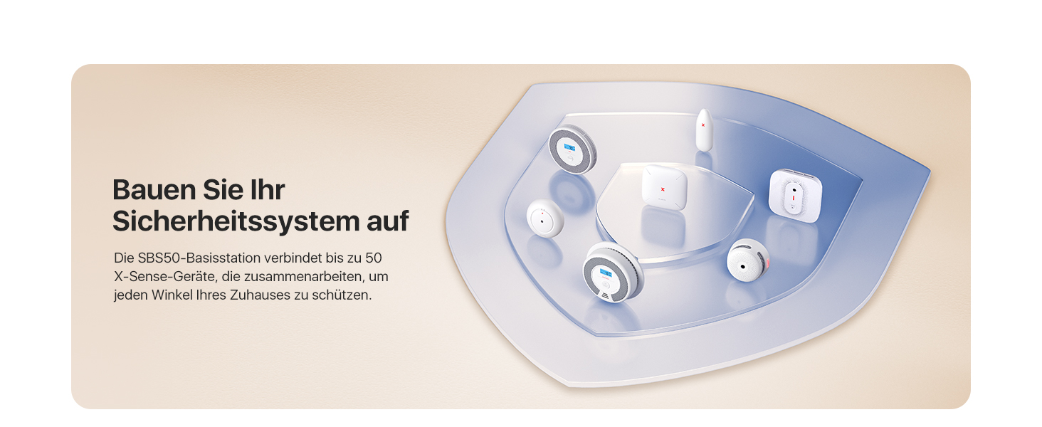 X-Sense AS12 Alarmanlage-Set mit Basisstation, Bedienfeld, Sensoren und Bewegungsmeldern – Detail 14