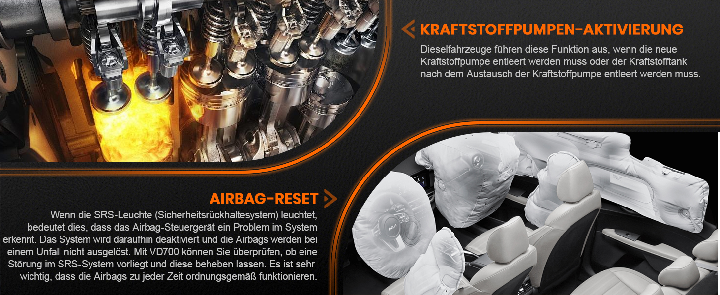 ANCEL VD700Pro Diagnosegerät mit Anzeige und OBD2-Stecker – Detail 14