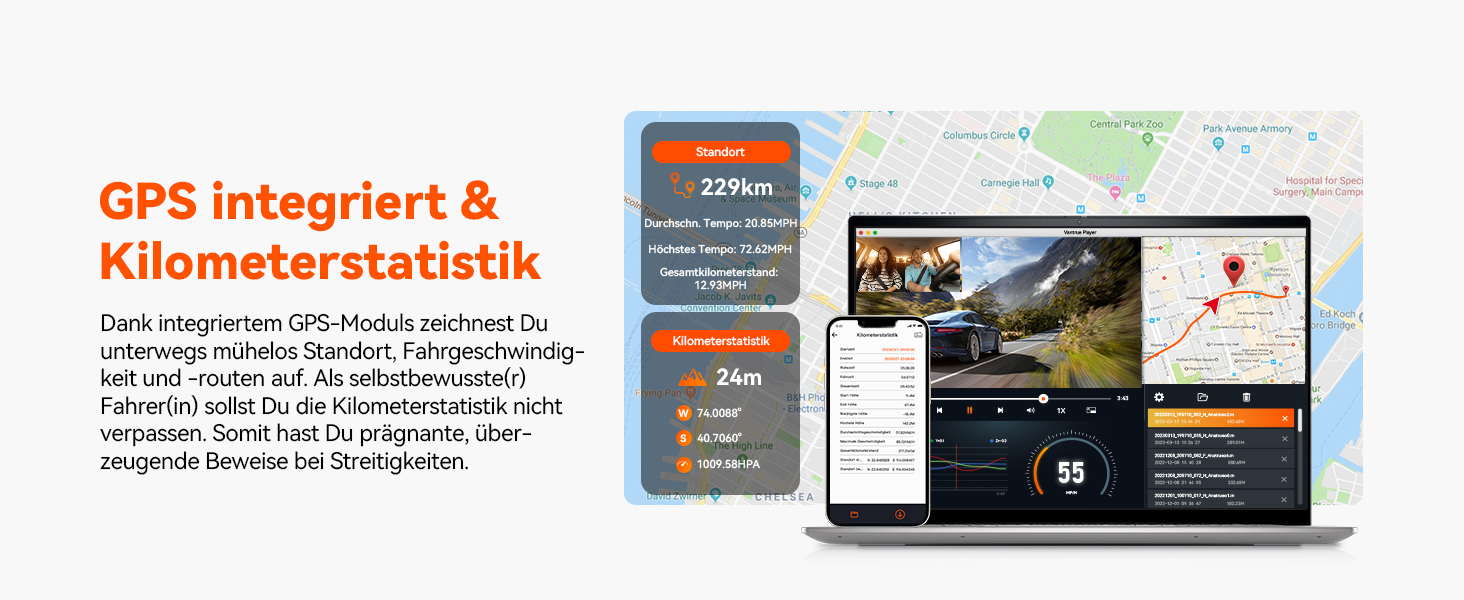 VANTRUE N2X Dashcam vorne und Innenraum mit Infrarot – Detail 18