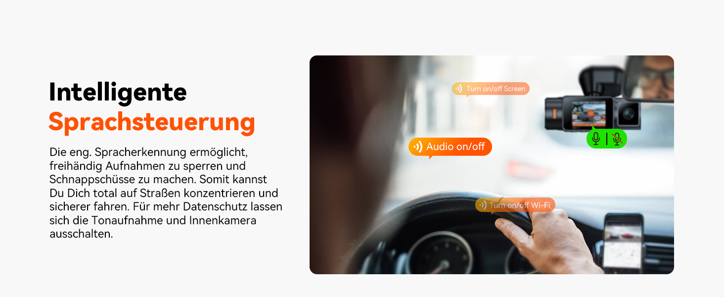 VANTRUE N2X Dashcam vorne und Innenraum mit Infrarot – Detail 19