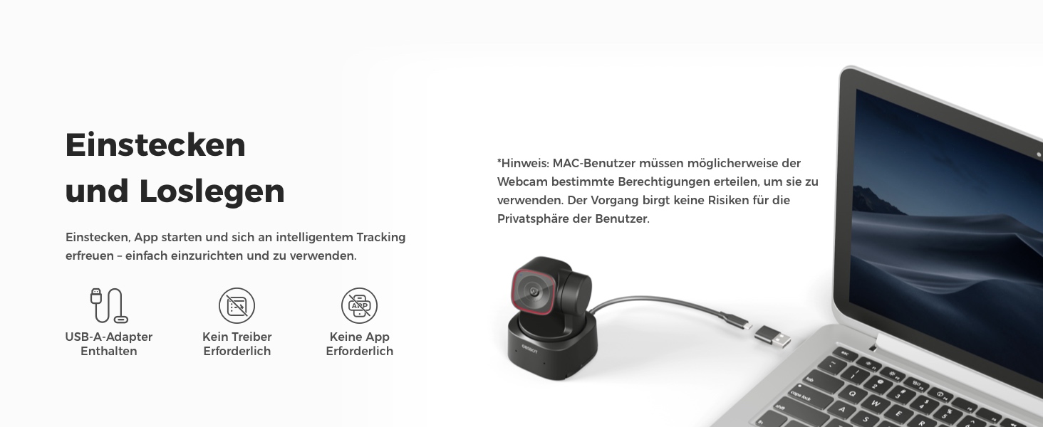 OBSBOT Tiny 2 Lite 4K-PTZ-Webcam mit beweglichem Zwei-Achsen-Gimbal – Detail 18