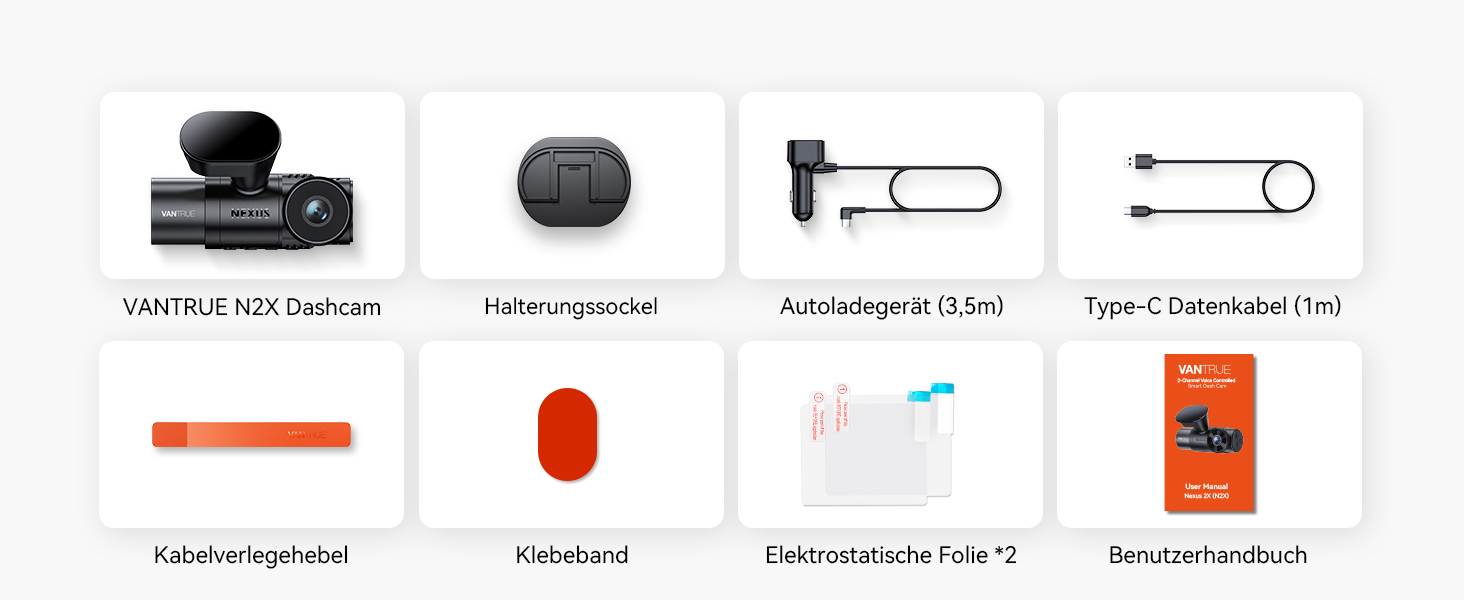 VANTRUE N2X Dashcam vorne und Innenraum mit Infrarot – Detail 23