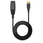 deleyCON USB Verlaengerungskabel 7 5 m aufgerollt