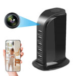 USB-Ladestation mit getarnter WLAN-Kamera, 5 Anschlüsse, Full HD
