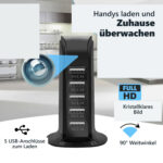 Handys laden und Zuhause überwachen – Full HD, 90 Grad Weitwinkel