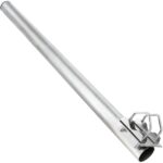 Mast 400 mm Durchmesser 48 mm aus verzinktem Stahl mit Zahnschelle und Mastkappe