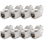 deleyCON Keystone Modul CAT 6a STP, 8 Stueck im Set