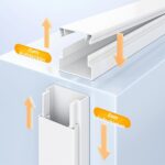 Kabelkanal Abdeckung aufstecken und aufschieben
