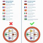 Eignungstafel: nur starres Verlegekabel, keine flexible Litze